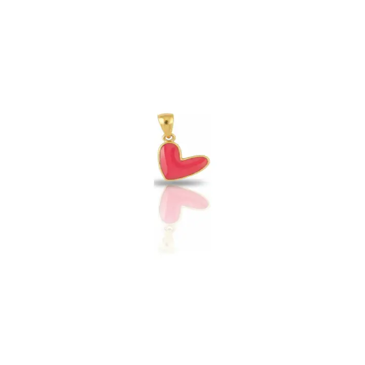 آویز قلب صورتی - Pink heart pendant